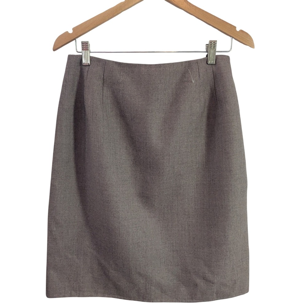 Geoffrey Beene Vintage Brown Pencil Skirt ILGWU Made in USA Size 12 Taupe